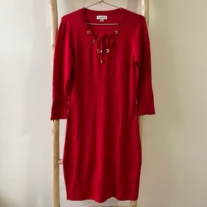 Calvin Klein red knit dress